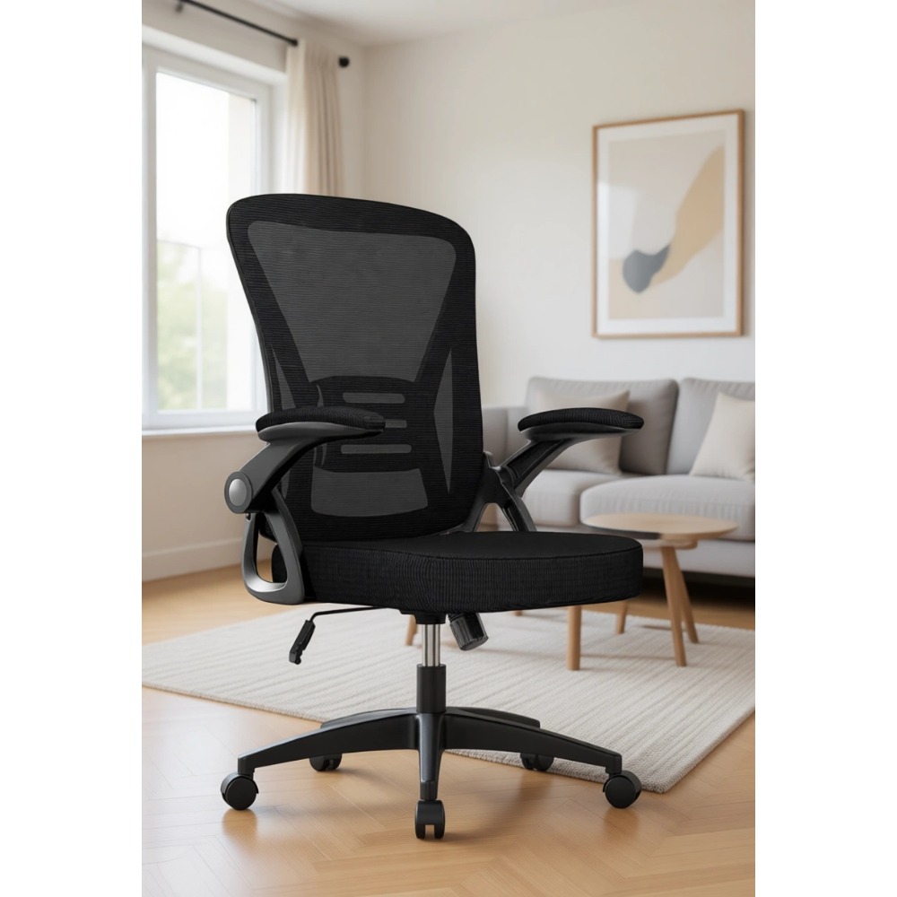 Office Chair - Ergonomik Orta Sırt Fileli Döner Sandalye,