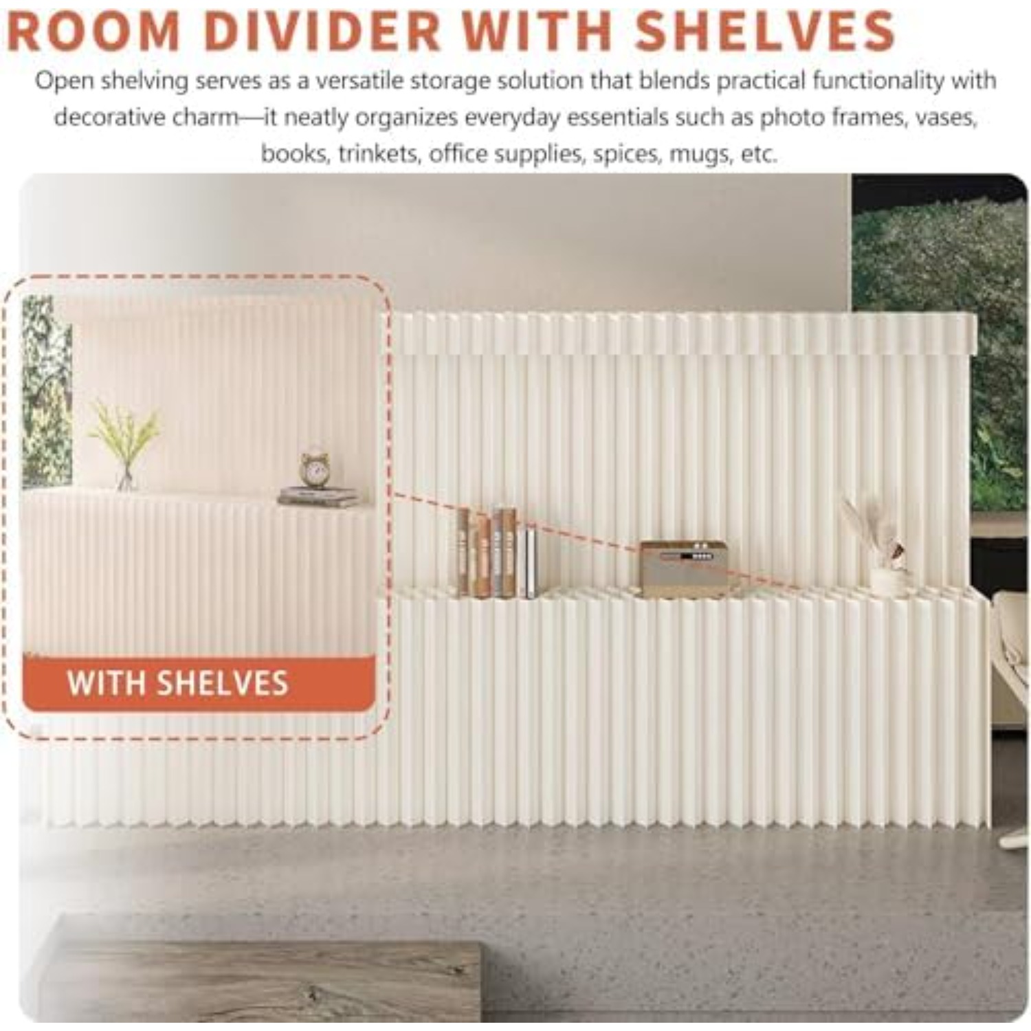 Raflı Kağıt Oda Bölücü, Geri Ç - Partition Screen Divider incelemesi ve fiyatı