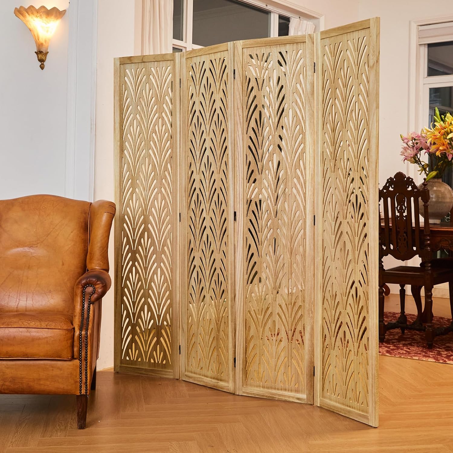 5.6Ft Katlanır Ahşap Bölme Ekr - Partition Screen Divider incelemesi ve fiyatı